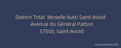 Station Total  Moselle Auto Saint Avold