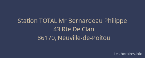 Station TOTAL Mr Bernardeau Philippe