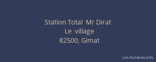 Station Total  Mr Dirat