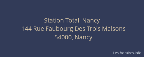 Station Total  Nancy