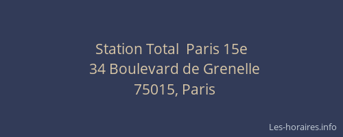 Station Total  Paris 15e