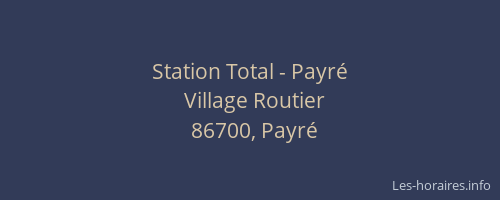 Station Total - Payré