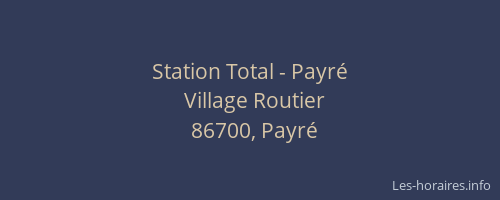 Station Total - Payr&eacute;