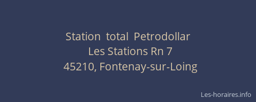 Station  total  Petrodollar