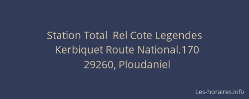 Station Total  Rel Cote Legendes