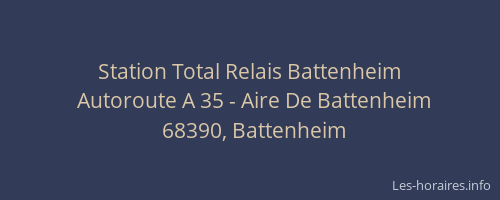 Station Total Relais Battenheim