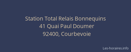 Station Total Relais Bonnequins