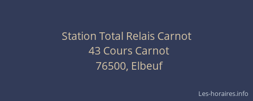 Station Total Relais Carnot
