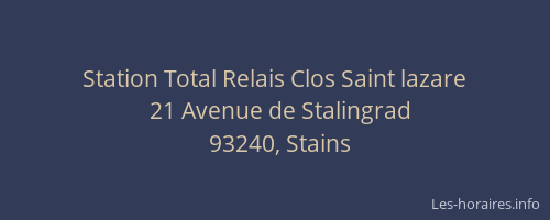 Station Total Relais Clos Saint lazare