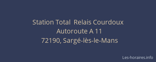 Station Total  Relais Courdoux