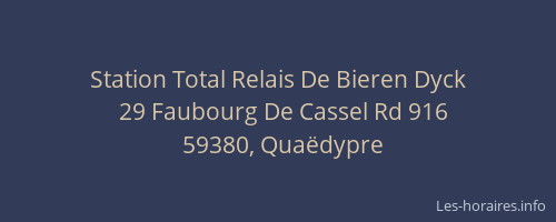 Station Total Relais De Bieren Dyck