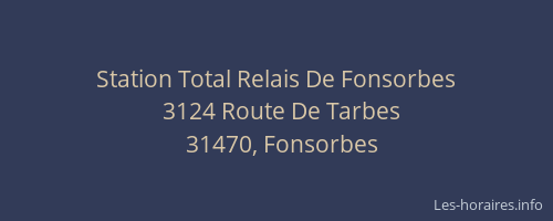 Station Total Relais De Fonsorbes