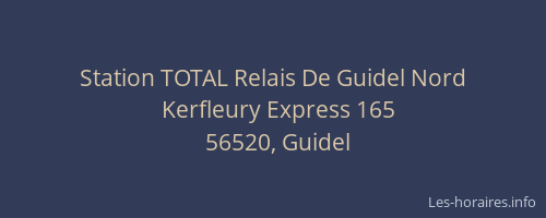 Station TOTAL Relais De Guidel Nord
