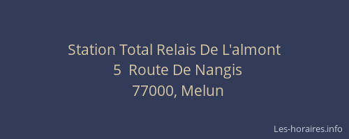 Station Total Relais De L'almont