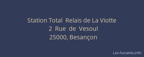 Station Total  Relais de La Viotte