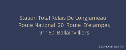 Station Total Relais De Longjumeau