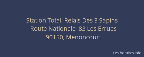 Station Total  Relais Des 3 Sapins