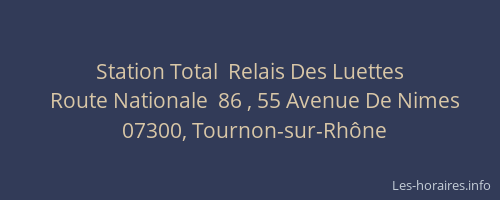 Station Total  Relais Des Luettes