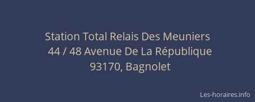 Station Total Relais Des Meuniers