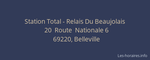 Station Total - Relais Du Beaujolais