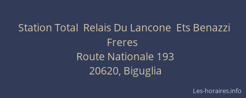 Station Total  Relais Du Lancone  Ets Benazzi Freres
