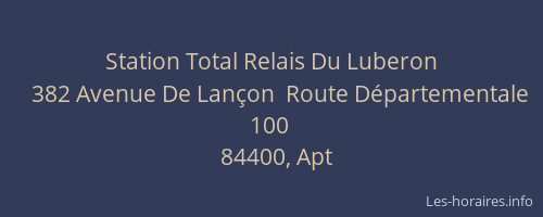 Station Total Relais Du Luberon