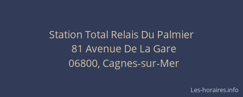 Station Total Relais Du Palmier