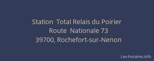 Station  Total Relais du Poirier