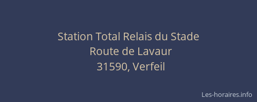 Station Total Relais du Stade