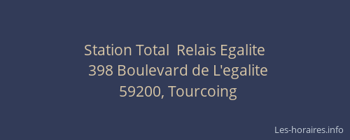 Station Total  Relais Egalite