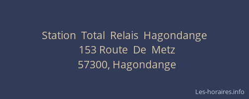 Station  Total  Relais  Hagondange