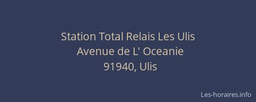 Station Total Relais Les Ulis
