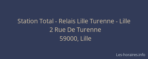 Station Total - Relais Lille Turenne - Lille