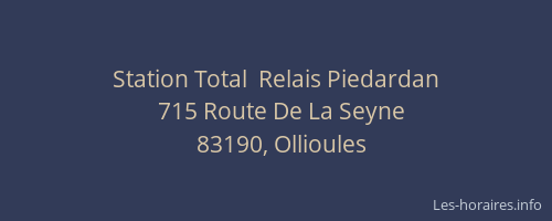 Station Total  Relais Piedardan