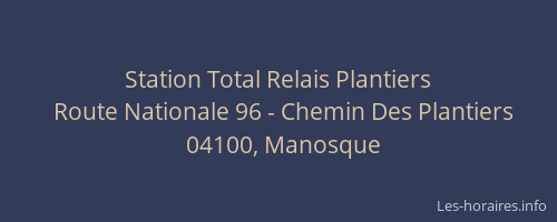 Station Total Relais Plantiers