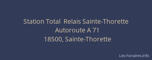 Station Total  Relais Sainte-Thorette