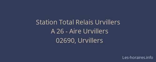 Station Total Relais Urvillers