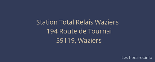 Station Total Relais Waziers