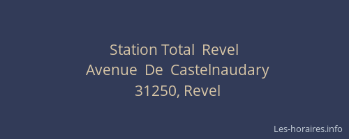 Station Total  Revel