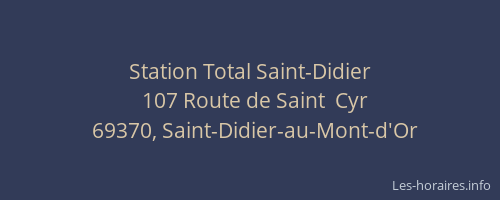 Station Total Saint-Didier