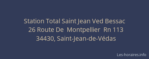 Station Total Saint Jean Ved Bessac