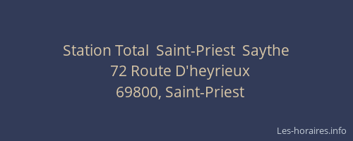 Station Total  Saint-Priest  Saythe