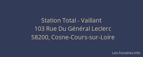 Station Total - Vaillant