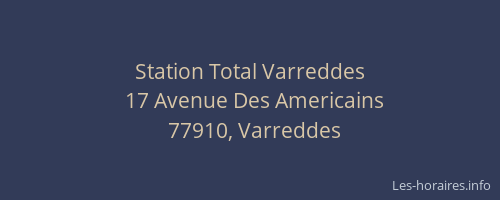 Station Total Varreddes