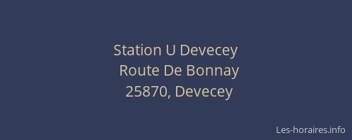 Station U Devecey