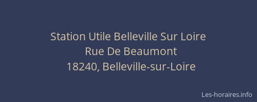 Station Utile Belleville Sur Loire