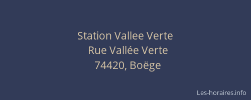 Station Vallee Verte