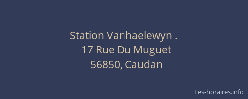 Station Vanhaelewyn .