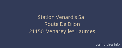 Station Venardis Sa