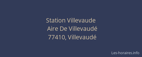 Station Villevaude